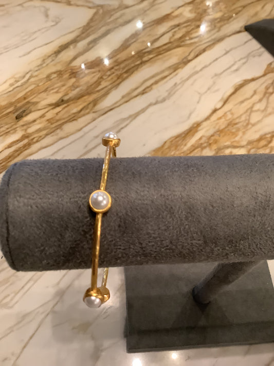 Julie Vos luxe bangle pearl