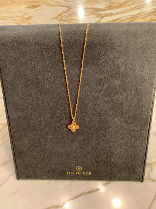Julie Vos CROSS Malta Corinth delicate pearl necklace