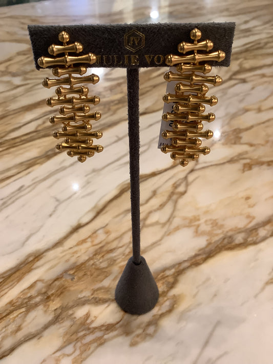 Julie Vos bamboo earring gold